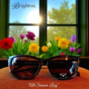 BRIGHTON "All Summer Long" Tortoise Shell And Silver Sunglasses
